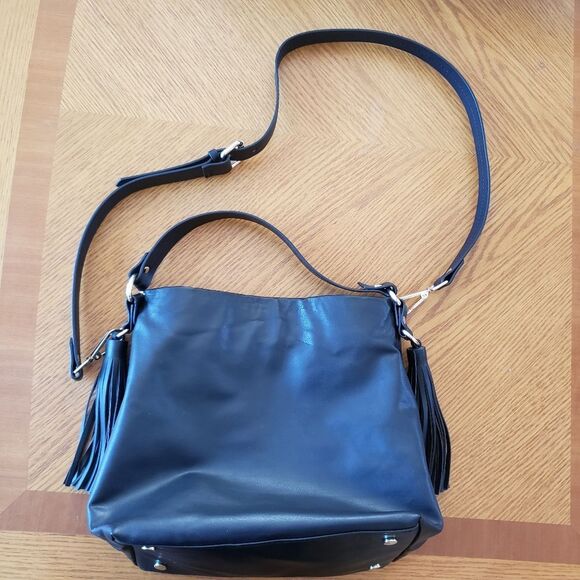 Zara Trafaluc Black Drawstring Bucket Bag - Picture 1 of 4